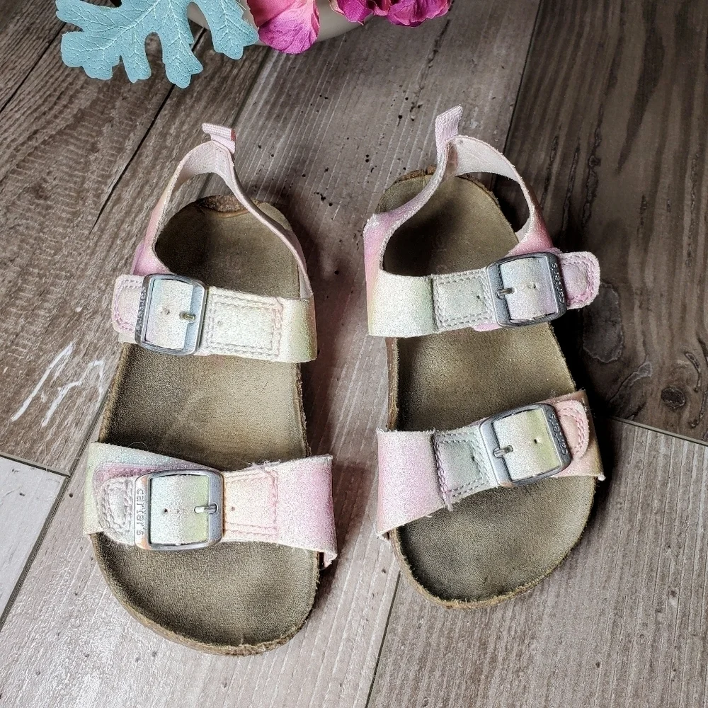 FREE WITH ANY PURCHASE Carter's Pink Duncan Toddler Girl Size 10M Buckle Sandals